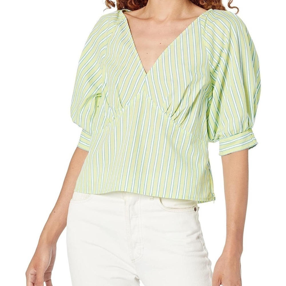 NWT Sanctuary V Neck Cotton Poplin Top